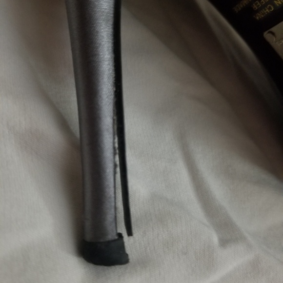 Satin Peep Toe Bow Heels - Picture 5 of 5